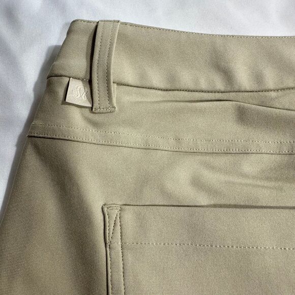 Lululemon ABC Classic-Fit 5-Pocket Pants Men 38X26 Beige Warpstreme Performance - Picture 8 of 11